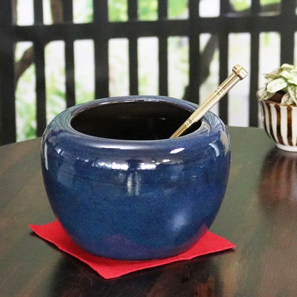 高級火鉢　だるま火鉢　名入り　陶器　茶道具　灰入り 1312T-02 陶器火鉢 | シシクの生活小物