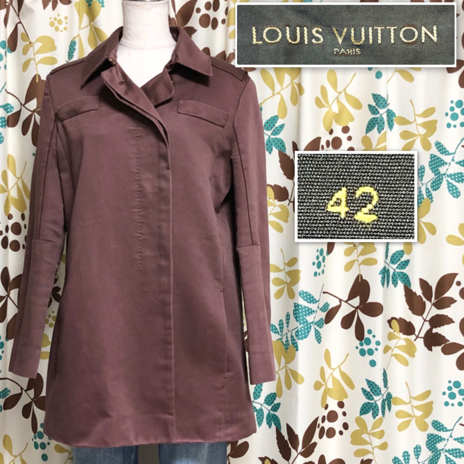 □美品□LOUIS VUITTON ルイヴィトン ハーフトレンチコート ミリタリー  