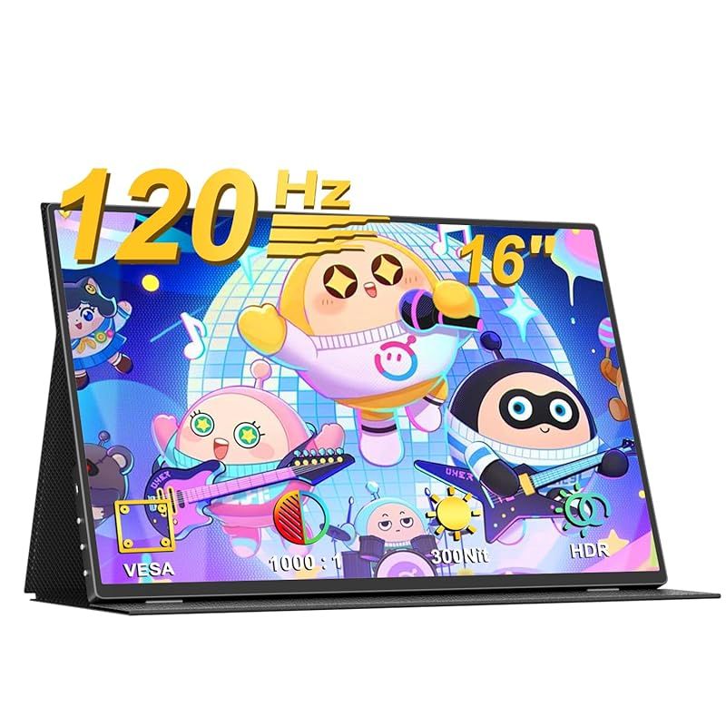 EVICIV モバイルモニター 16インチ ゲーミングモニター120Hz 1ms高速