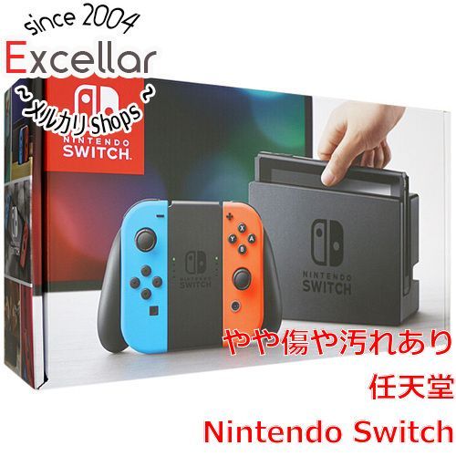 [bn:14] 任天堂Nintendo Switchネオンブルー/ネオンレッド外箱・本体いたみ 元箱あり