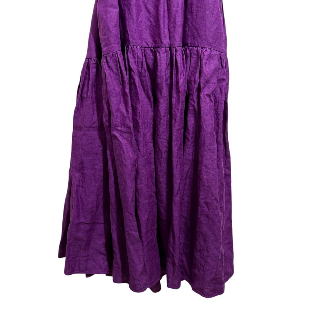 美品 MYLAN マイラン Color Linen Back Ribbon Dress リネン100