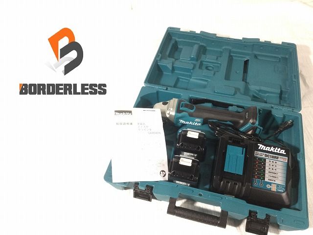 makita マキタ 18V 100mm 充電式ディスクグラインダ GA404DRGXN 青|ブルー バッテリ2個 6.0Ah 充電器 ケース 107756
