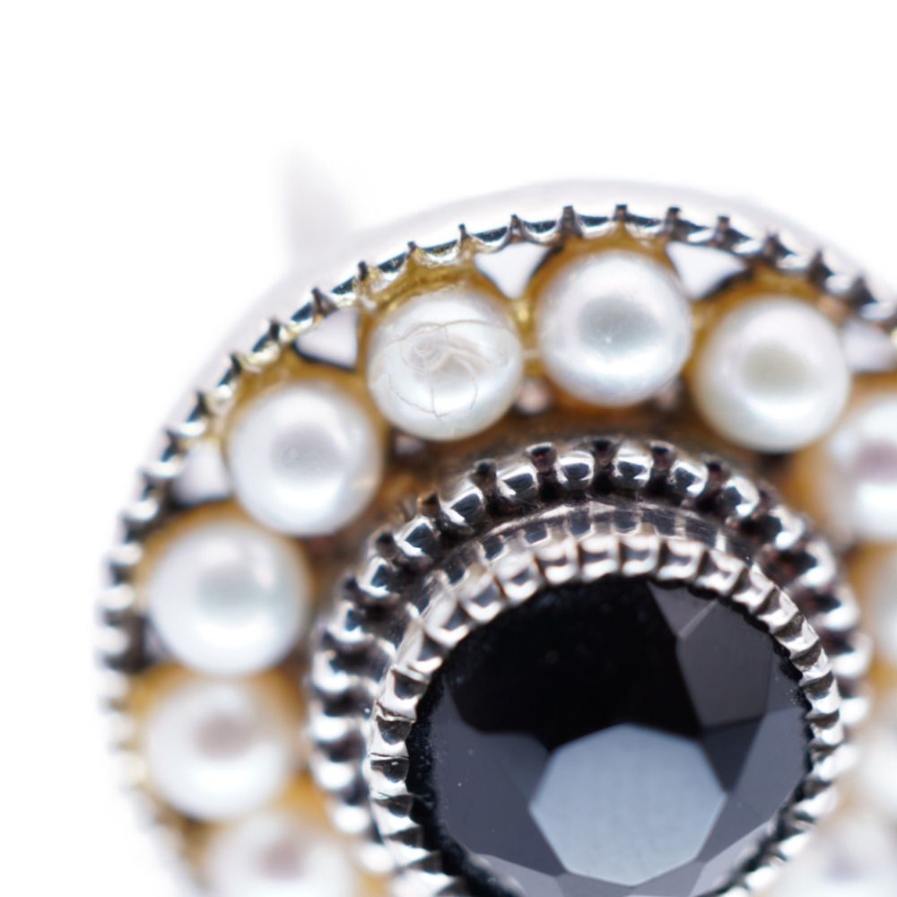 ティファニー ジーグフェルド パール/オニキス シルバー リング