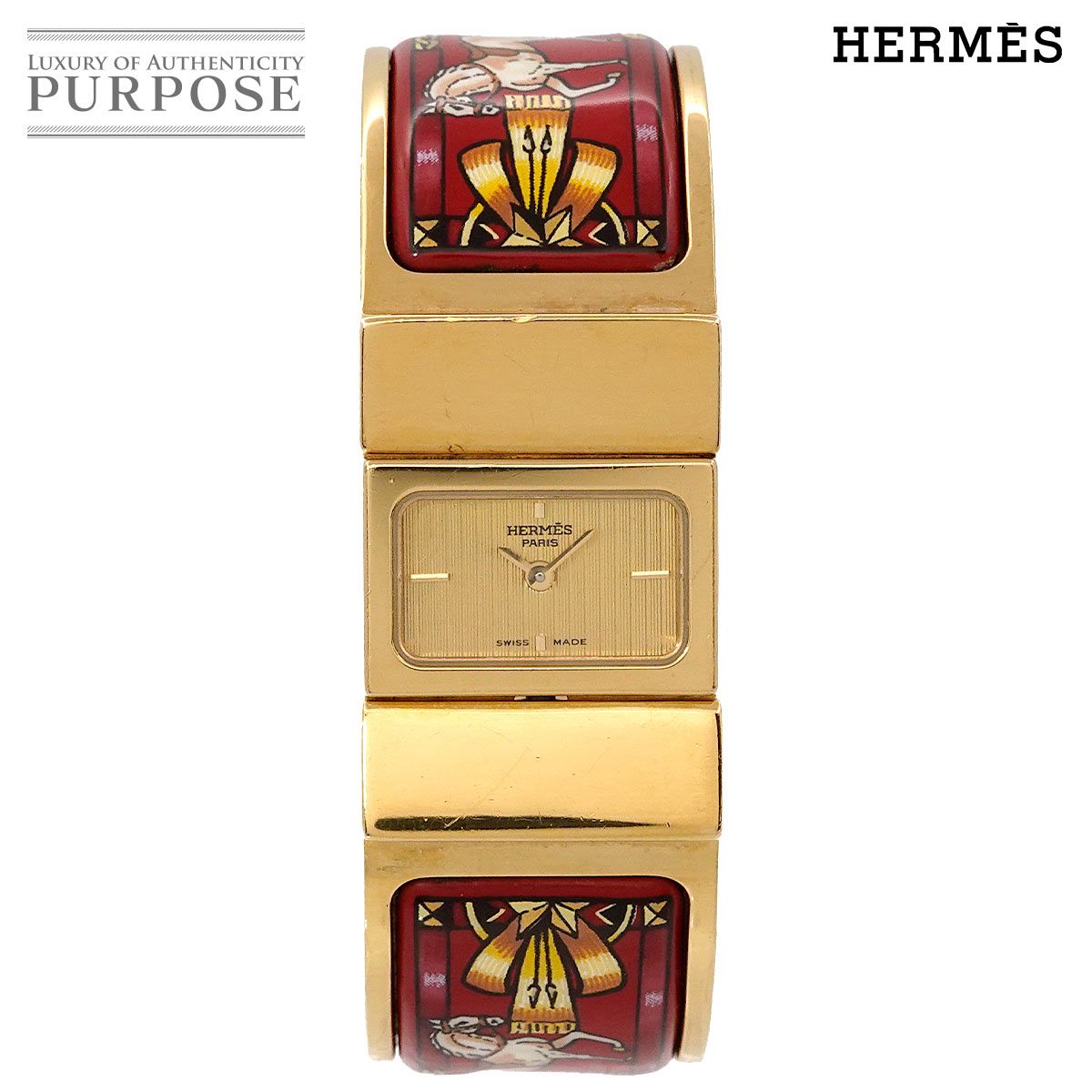 送料無料 エルメス 腕時計 クォーツ レディース クリッパー 白