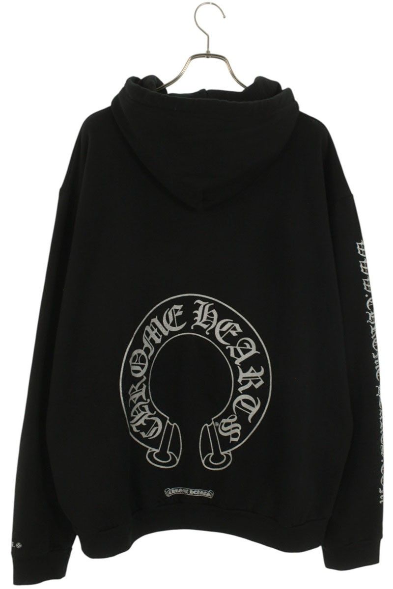 CHROME HEARTS ホースシュー スクロール グリッター パーカー クロムハーツ オールドモデル ホースシュープルオーバー