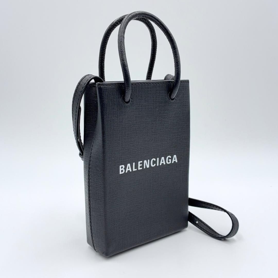 美品】Balenciaga ショッピング フォン ホルダー ショルダーバッグ
