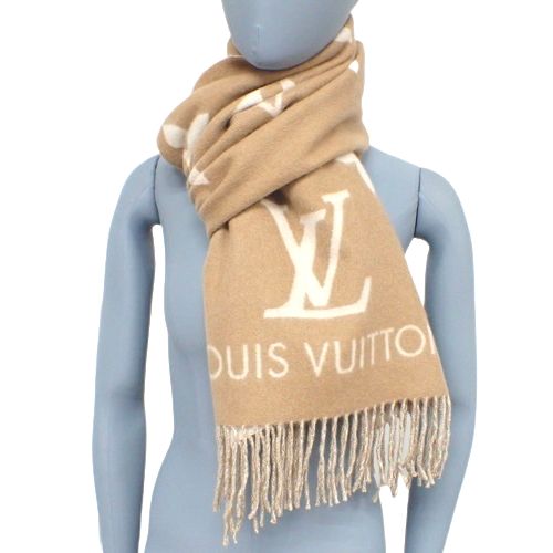 現行品 美品 ルイヴィトン エシャルプレイキャビック モノグラム マフラー LOUIS VUITTON ルイヴィトン エシャルプレイキャビック マフラー