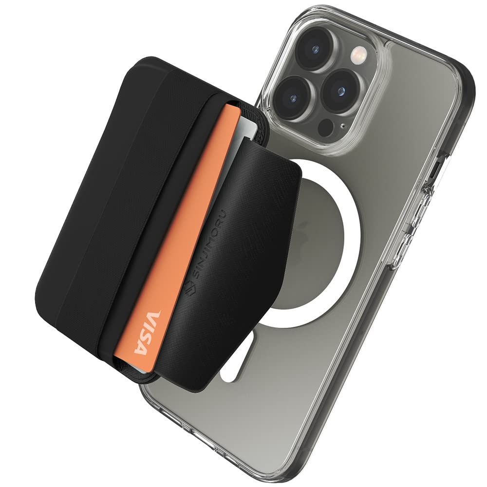 iPhone iPhone 12 13、 MagSafeウォレット ストラップ付 など スマホ落下防止用 icカード収納 交通系 MagSafe suica カード入れ シリコンパッドでノンスリップ 全機種対応、M-Band 全機種対応 シリーズ