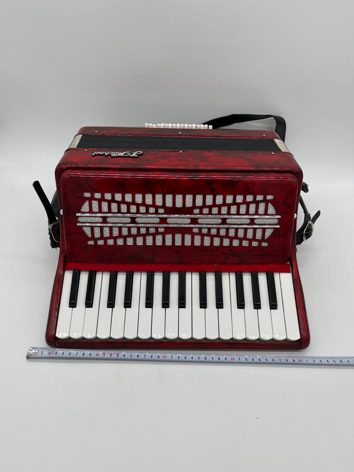 英国アンティークMajestic製の古いアコーディオン/鍵盤楽器(85-227) gius_m13deco_1.JPG