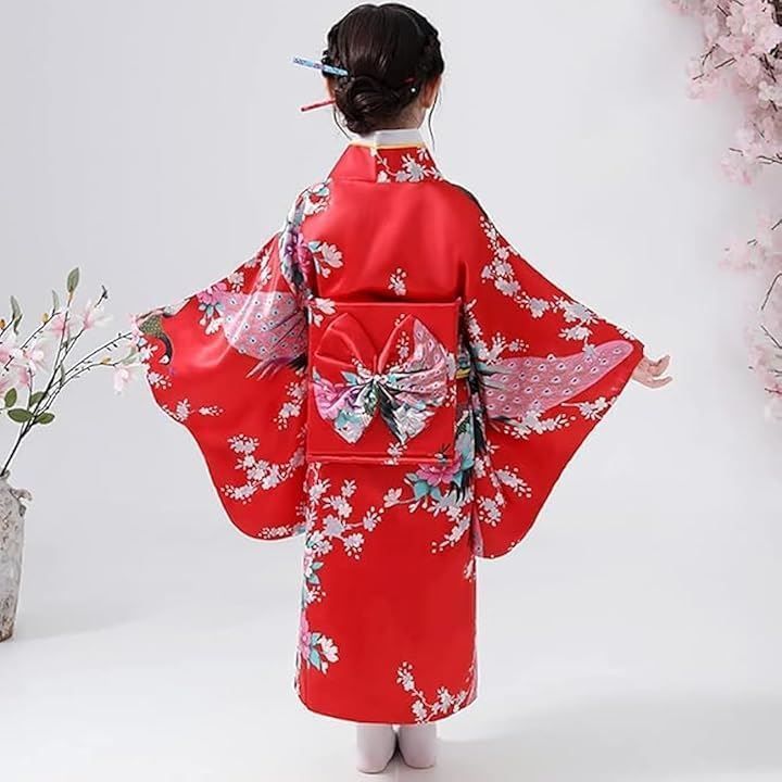 takeです❣️ 【着物と帯 時流】O25310◆仮仕立て 着物◆十三参り 着物と帯 時流】O25310仮仕立て 着物十三参り 手描き友禅 百貨店