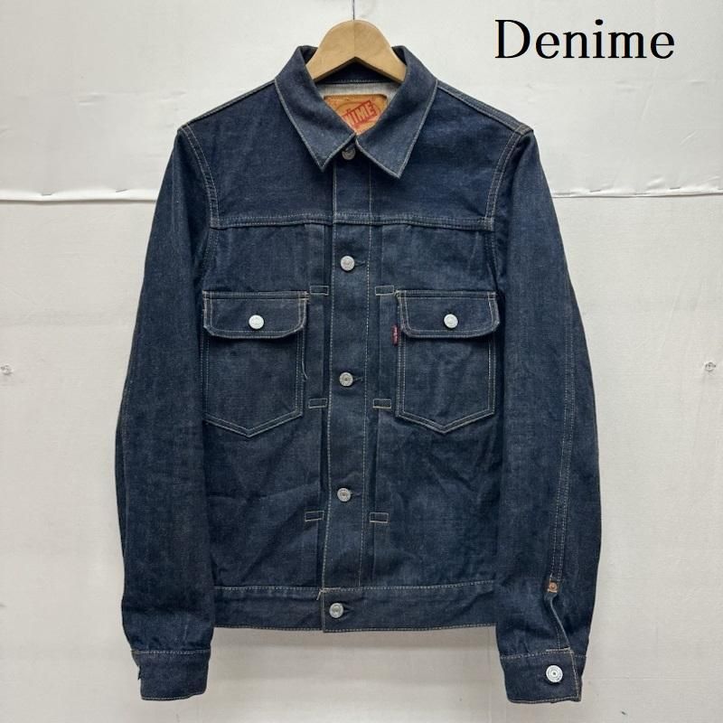 Denime ドゥニーム ジャケット 上着 ジャンパー ブルゾン 2nd デニム トラッカー ジャケット 濃紺 38 革パッチ