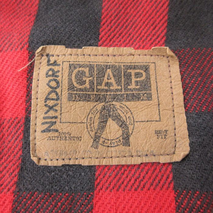 M/古着 ギャップ GAP 長袖 ジージャン メンズ 00s コットン 紺