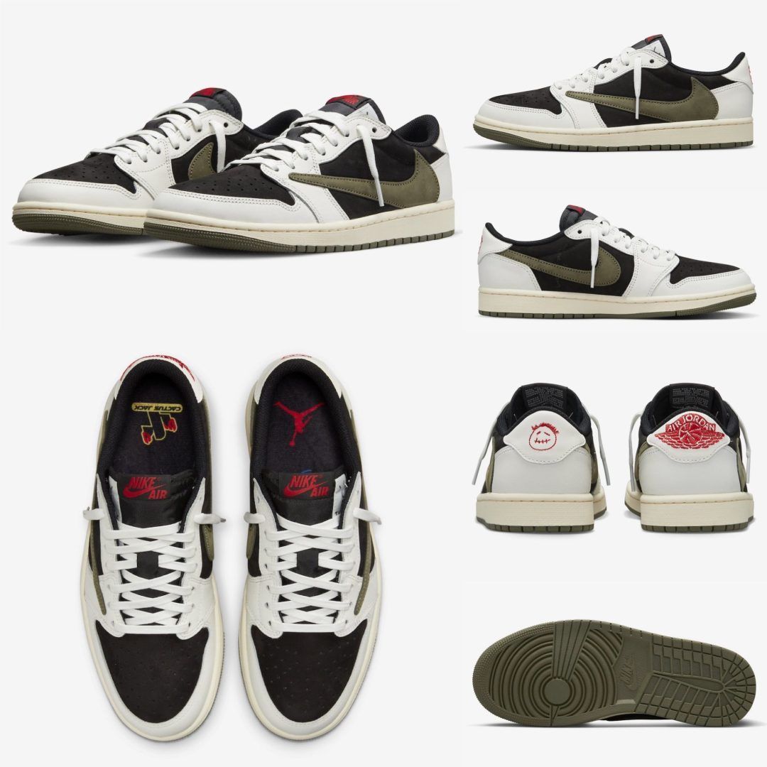 Nike AIR JORDAN 1 LOW OG SP TRAVIS SCOTT MEDIUM OLIVE - メルカリ