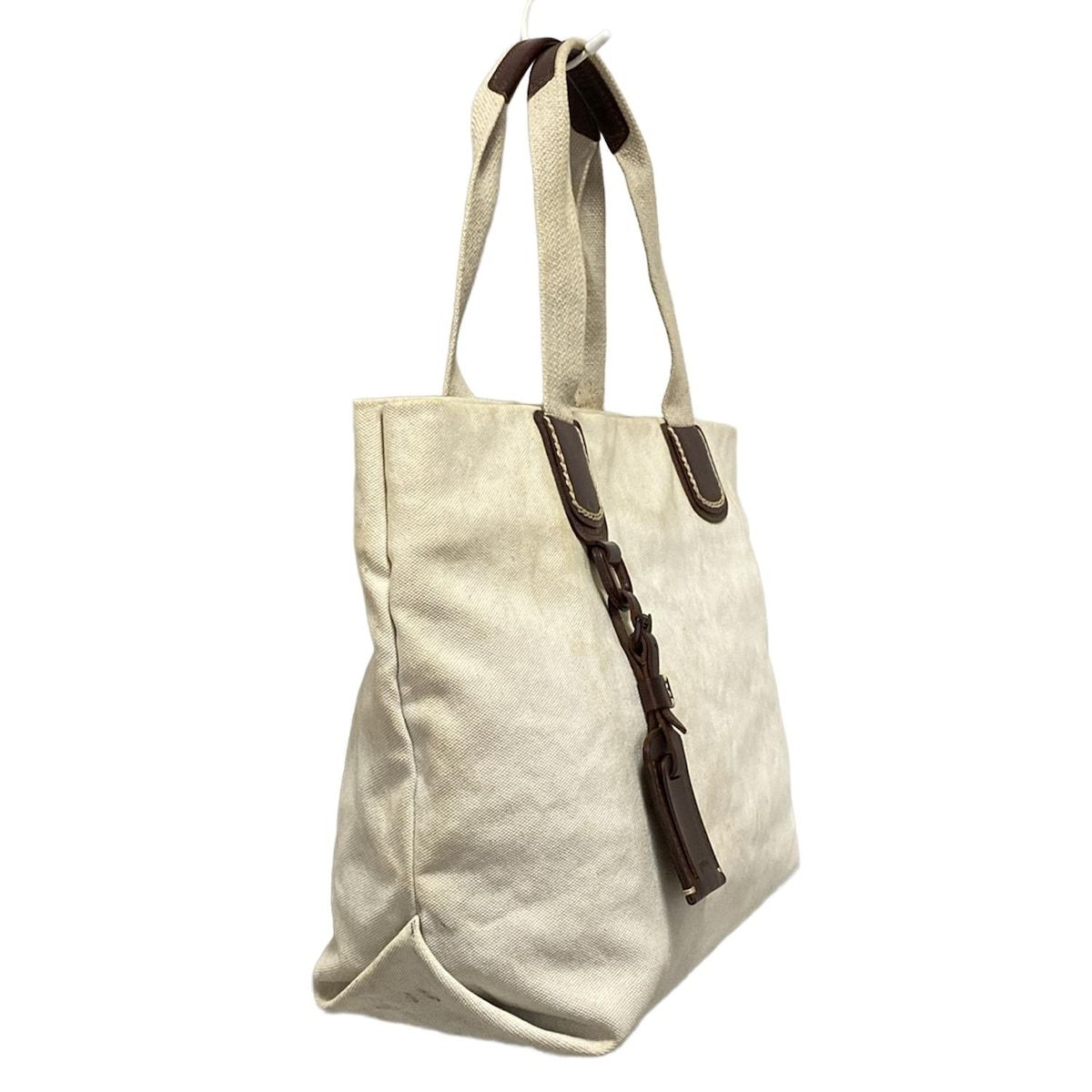 ゲンテン genten トートバッグ レザー アイボリー 型押し加工 バッグ