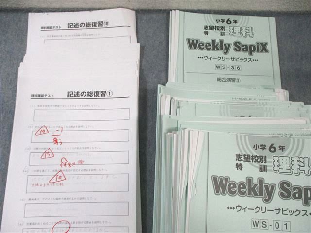 SAPIX 小6 ウィークリーサピックス 志望校別特訓/記述の総復習