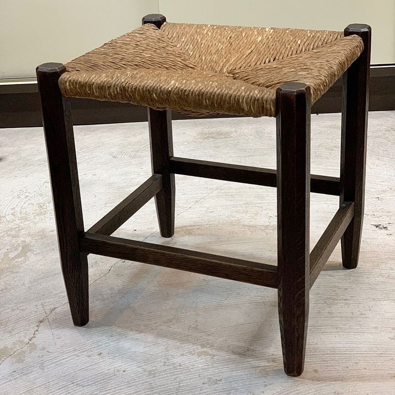 松本民藝家具　スツール　椅子　民芸　民藝　ビンテージ 松本民芸家具 222鞍型スツール Rush-seated stool 