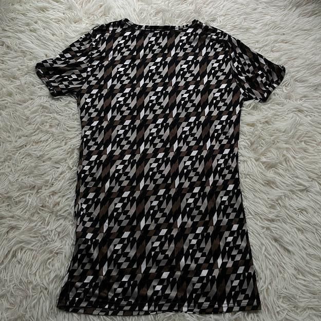 FENDI フェンディ 総柄 半袖 カットソー ズッカ柄 42 XL ブラック 