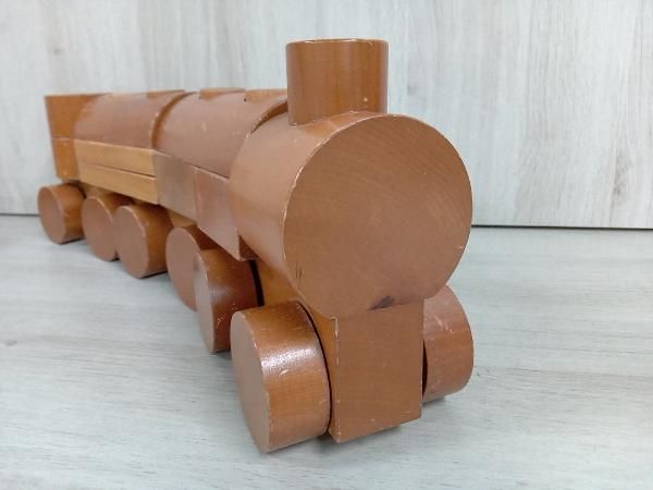 寺内定夫　のおもちゃ　汽車　積木 美品】寺内定夫 てらうちさだお 汽車つみき 木のおもちゃ 箱付