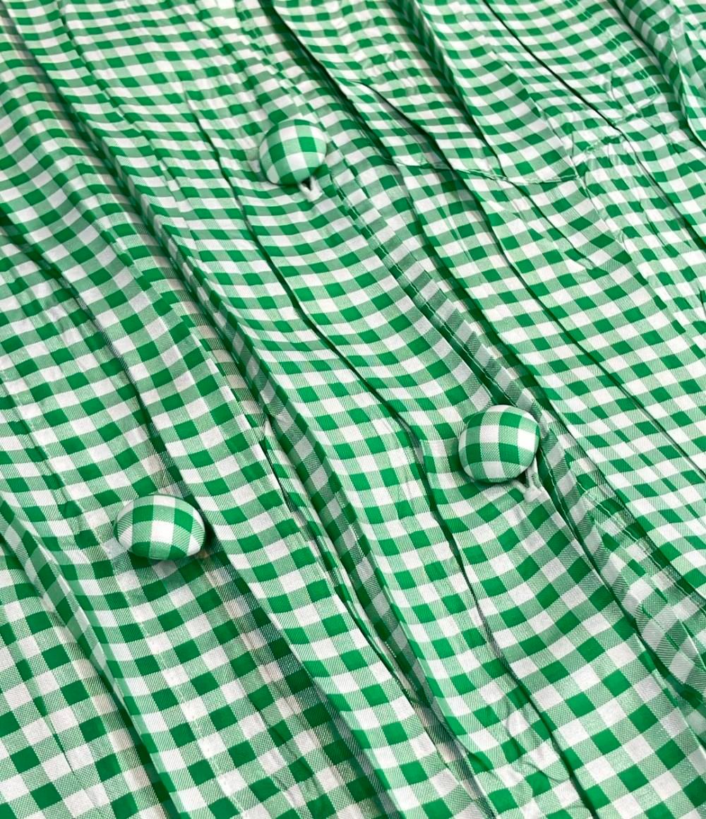 長袖ブラウス ギンガムチェック柄