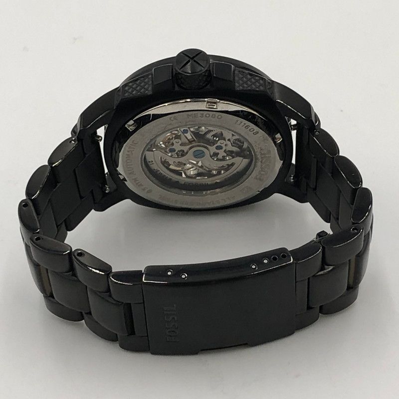 FOSSIL 自動巻き時計 ME3080 ブラック Amazon.co.jp: Fossil Townsman メンズ 自動巻き腕時計 機械式