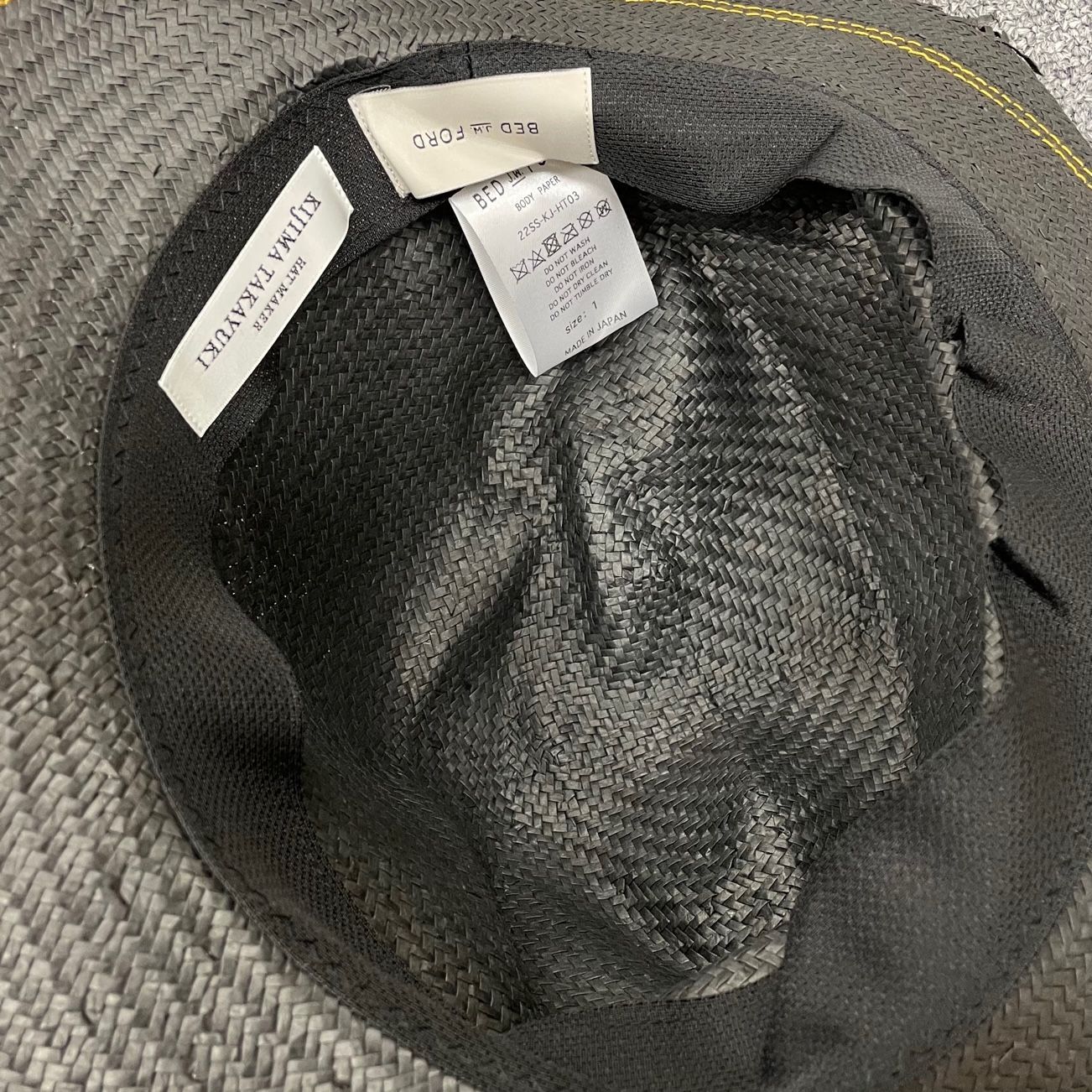 定価23100円 新品 BED J.W.FORD × KIJIMA TAKAYUKI 22SS Paper Hat