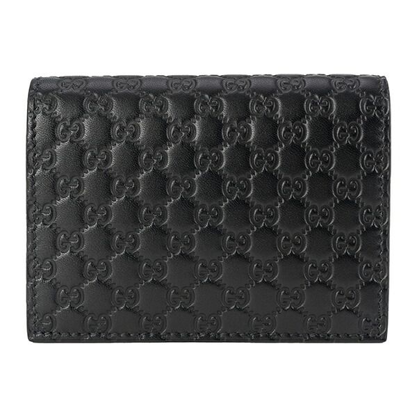 新品♡GUCCI グッチ　カードケース　マイクロGG  シマレザー　ブラック 新品 グッチ GUCCI カードケース マイクログッチシマ ブラック