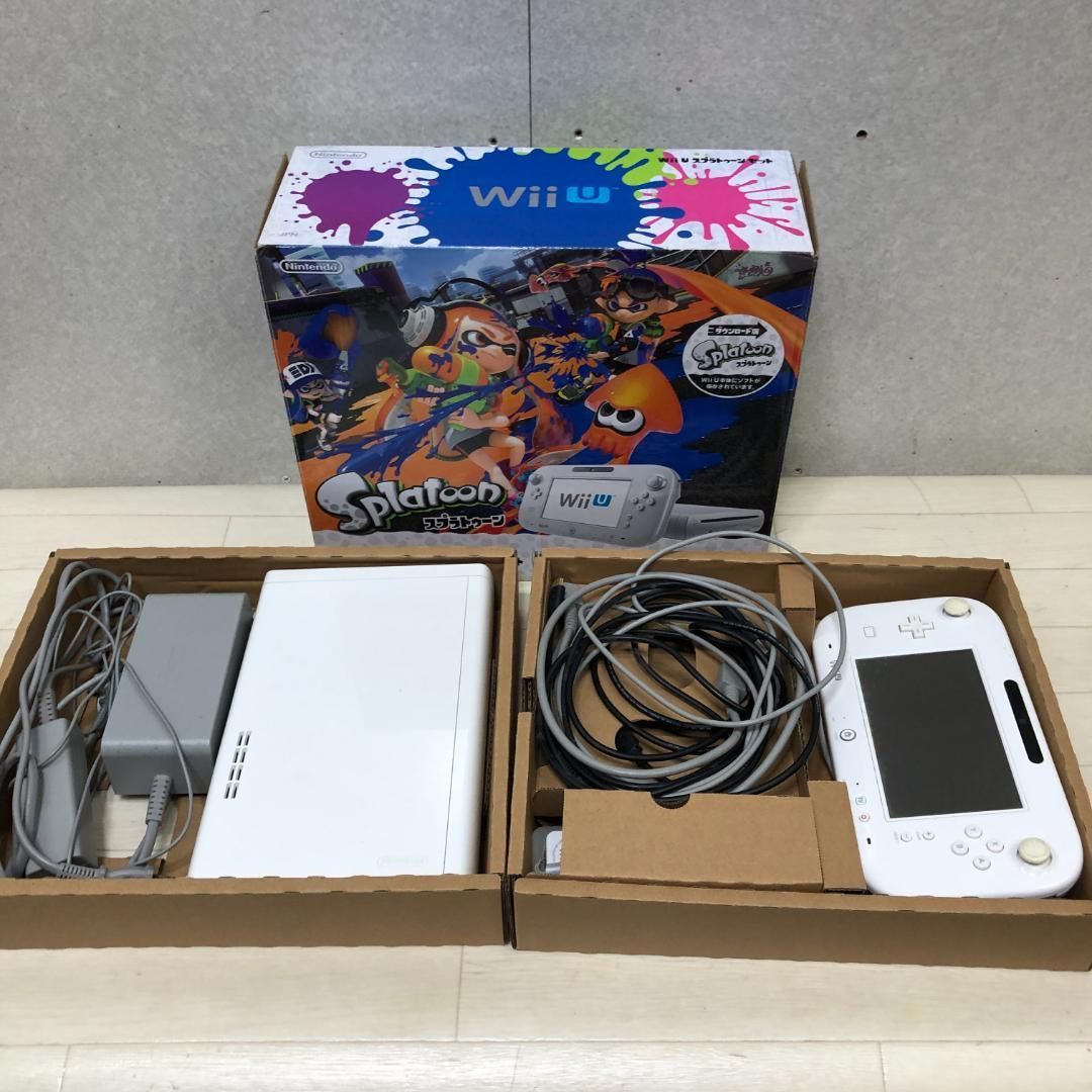 任天堂 Wii U 32GB スプラトゥーン同梱版 白 本体 ゲームパッド WUP-101 01 WUP-010 箱 説明書 付属 多 動作 HDMI AC 251006-11