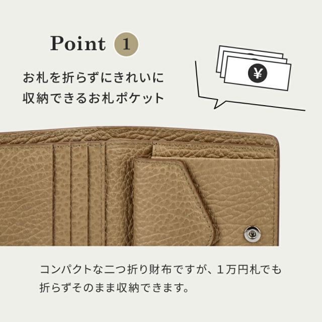 MAISON MARGIELA メゾンマルジェラ S56UI0140 Compact Bi fold wallet CLIP 2 二つ折り財布 ミニ  バイフォールド 小銭入れ 札入れ カード入れ付 本革 グレインレザー レディース メンズ - メルカリ