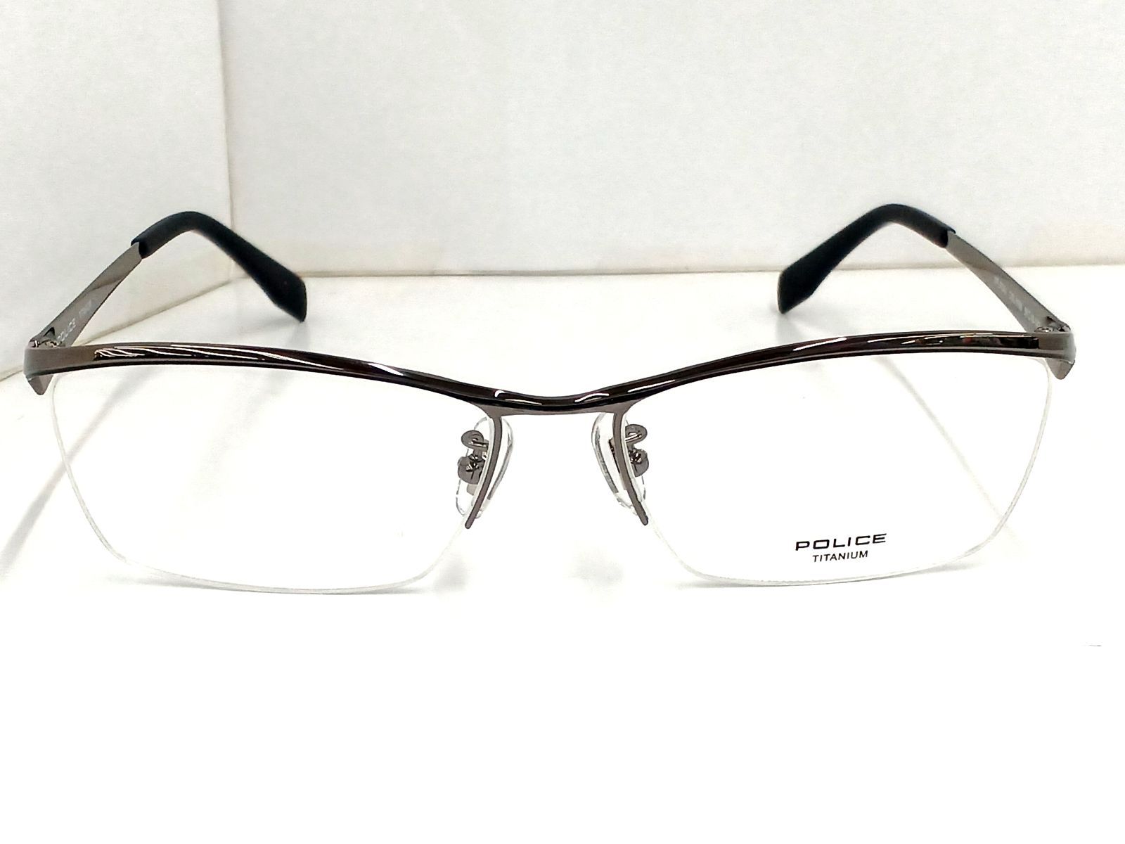 ♥品 POLICE|ポリス メガネフレーム VPLR34J ナイロール グレー系 ケース付