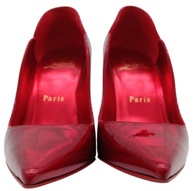 Christian Louboutin クリスチャン ルブタン リップストラス パンプス スタッズ レッド 赤 35 22cm 小さいサイズ