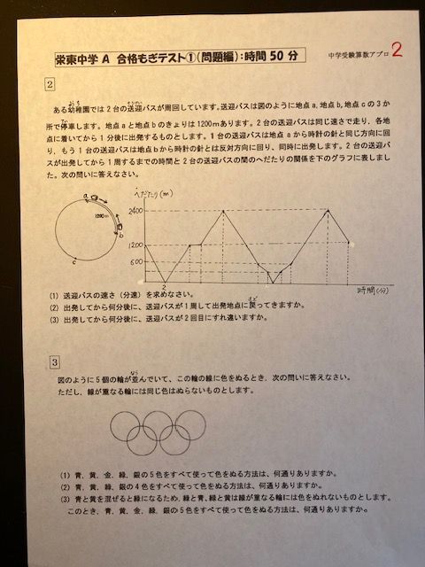 栄東中学校・A日程 2025年新合格への算数プリント ◇特訓プリント付き - メルカリ