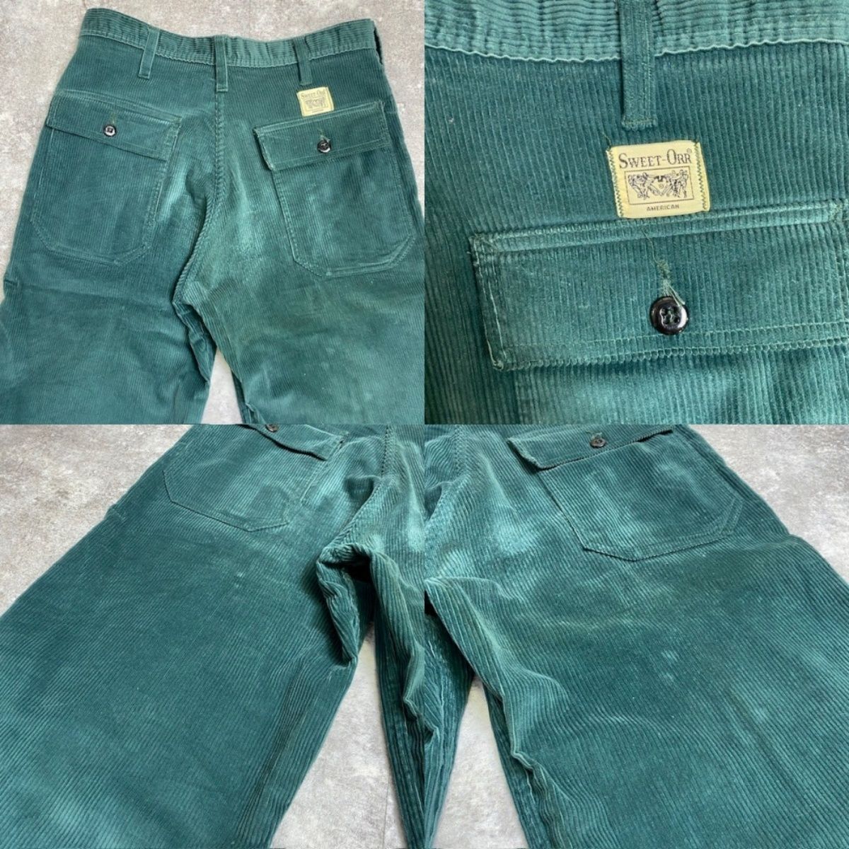 60年代70年代ヴィンテージ　スイートオール　太畝コーデュロイベイカーパンツ 60年代70年代ヴィンテージ スイートオール 太畝コーデュロイベイカー