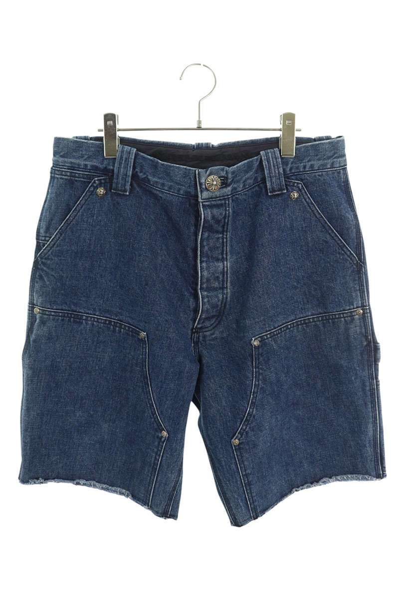 【34】希少クロムハーツ ハーフデニム 34 インチ クロムハーツ DENIM CARPENTER SHORTS デニムカーペンターハーフ