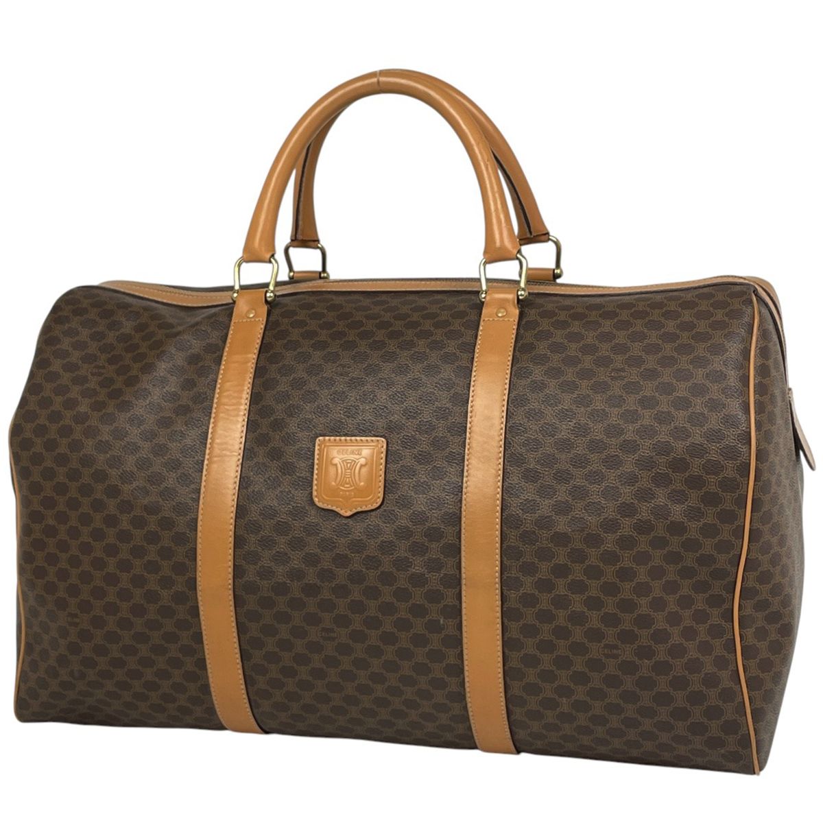セリーヌ CELINE マカダム柄 ボストンバッグ ハンドバッグ ボストンバッグ コーティングキャンバス ブラウン レディース