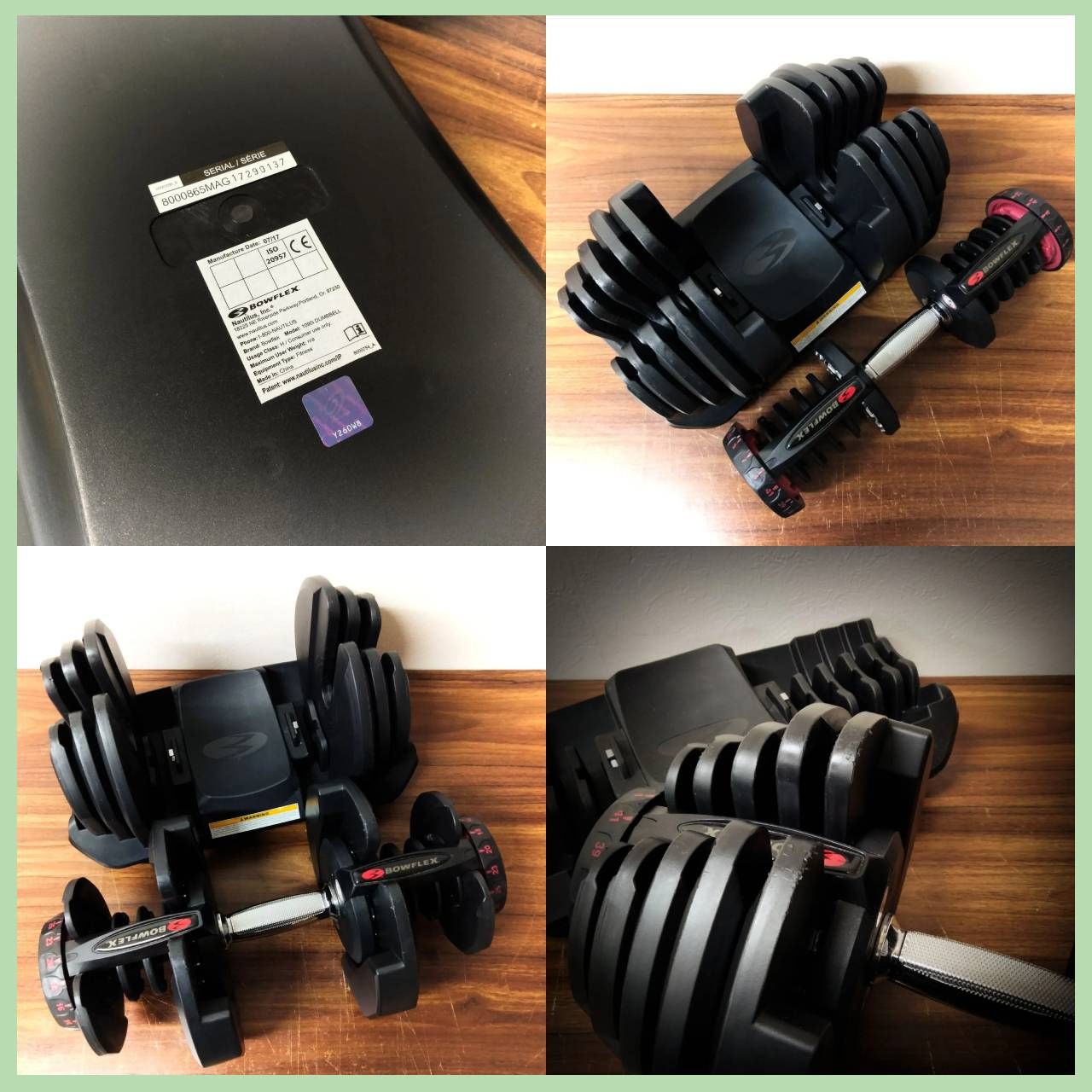 ボウフレックス 可変式ダンベル41kg x2 BOWFLEX ボウフレックス 可変