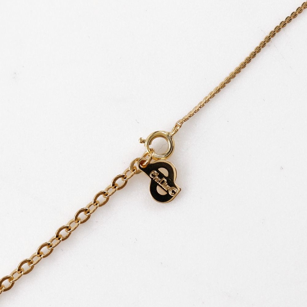 Dior】クリスチャンディオール CDロゴ 金メッキ×ラインストーン