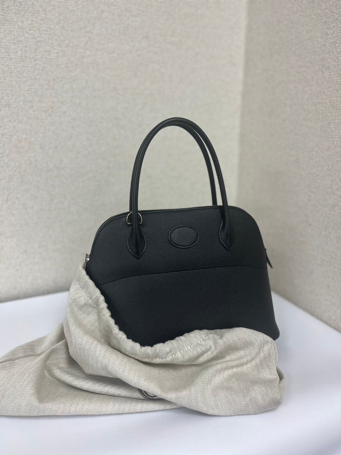 HERMESボリード27 ノワールシルバー金具 - メルカリ