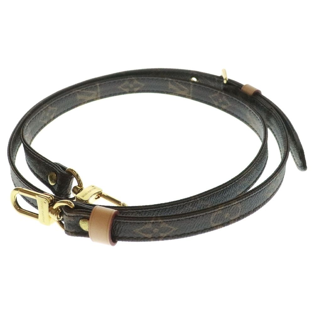LOUIS VUITTON ルイヴィトン モノグラム ショルダーストラップ ブラウン ゴールド金具 J5231