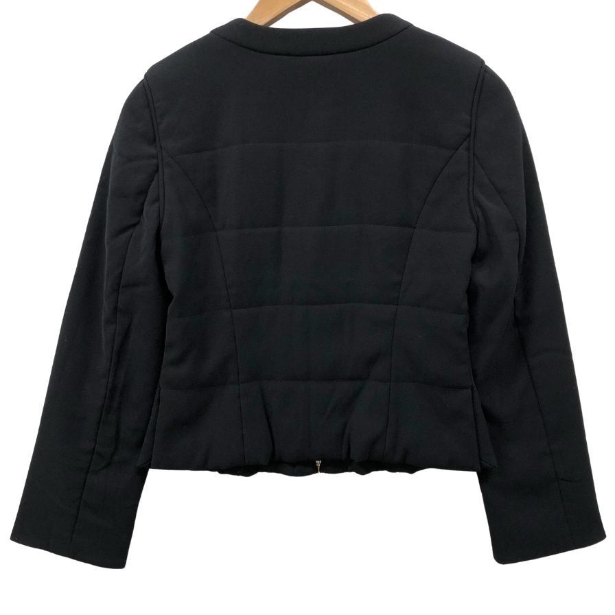 フォクシーニューヨーク ノーカラージャケット ジップアップ ブラック