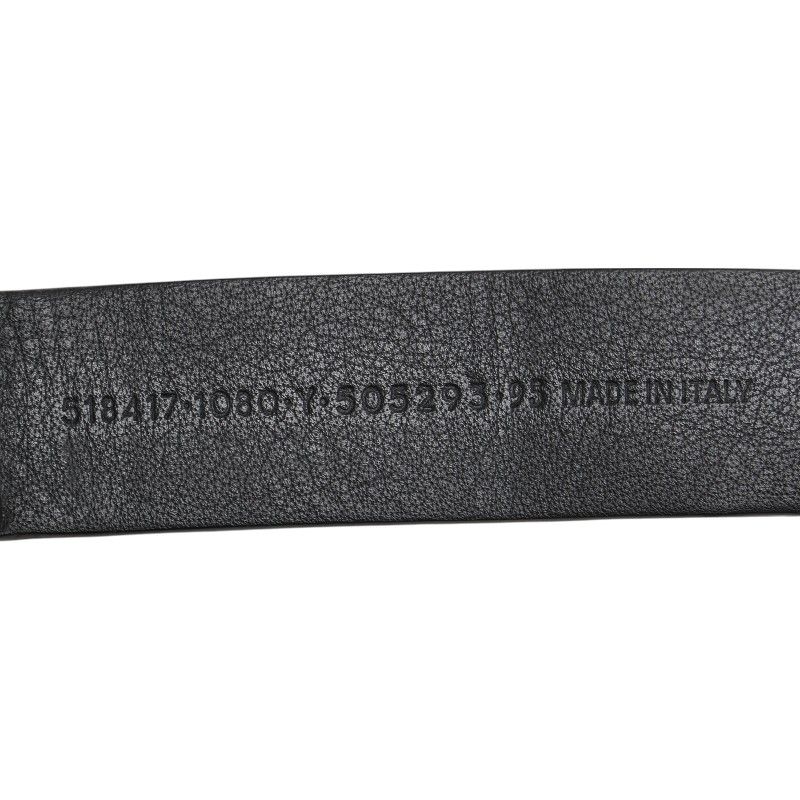 バレンシアガ エブリデイ ベルト サイズ：95 518417 ブラック レザー  