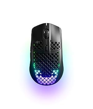 【中古】Steelseries Aerox 3 Wireless ゲーミングマウス 無線 超軽量66g Bluetooth 2.4GHz Quantum2.0ワイヤレス バッテリー200時間以上 RGB 国内未販売