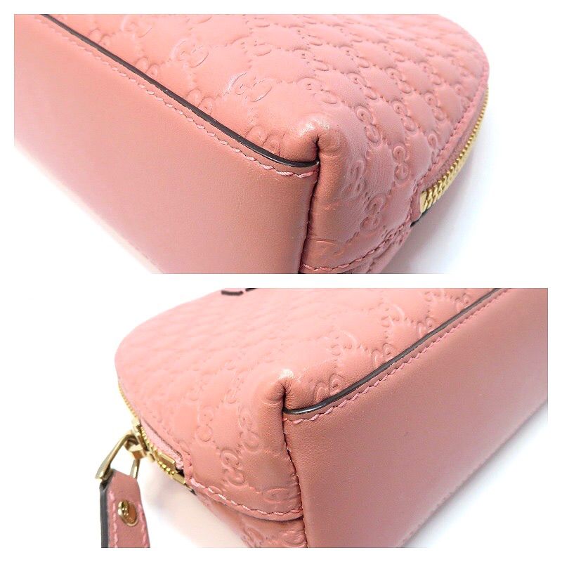 グッチ　ポーチ GUCCI グッチ マイクログッチシマ ポーチ 449893 ピンク - メルカリ