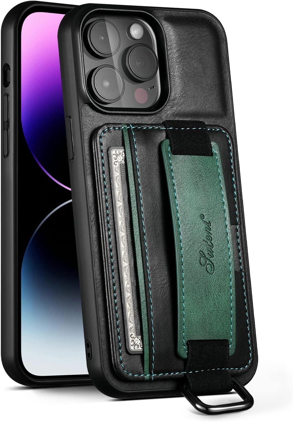 【特別セール】u003eiPhone14Pro Max用 ブラックu003c JCGOOD iPhone 14 Pro Max ケース ベルト 付き いphone14 Pro Max ケース バンド 落下防止 カード収納 小銭 片手操作 アイフォン 14 プロマックス