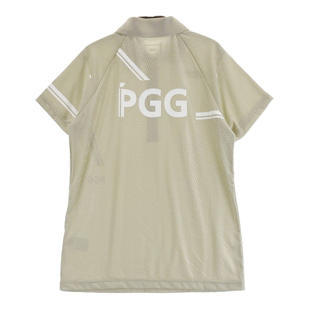 サイズ：1 PGG PEARLY GATES パーリーゲイツ 2024年モデル 半袖ポロシャツ 総柄 ベージュ系 [240101426659] ゴルフウェア レディース ストスト PGG PEARLY GATES パーリーゲイツ 2024年モデル 半袖ポロシャツ