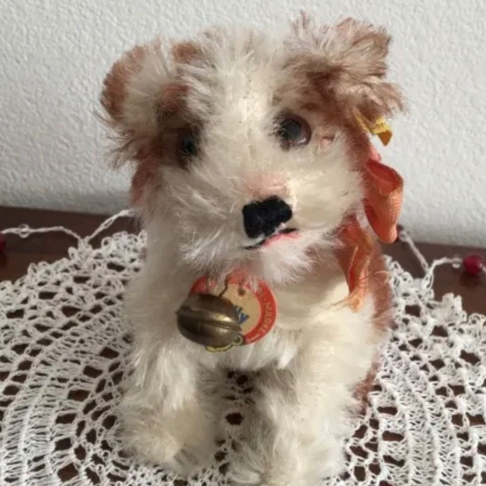 アンティーク】シュタイフ 犬のぬいぐるみ Molly Puppy Steiff