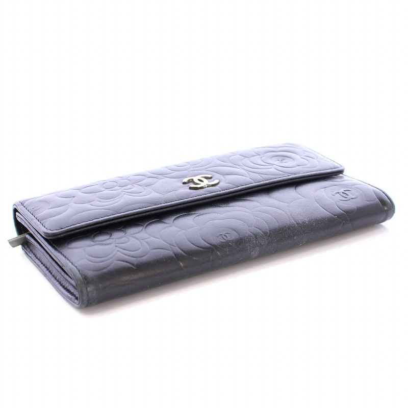 シャネル CHANEL カメリア 長財布 ロングウォレット 二つ折り