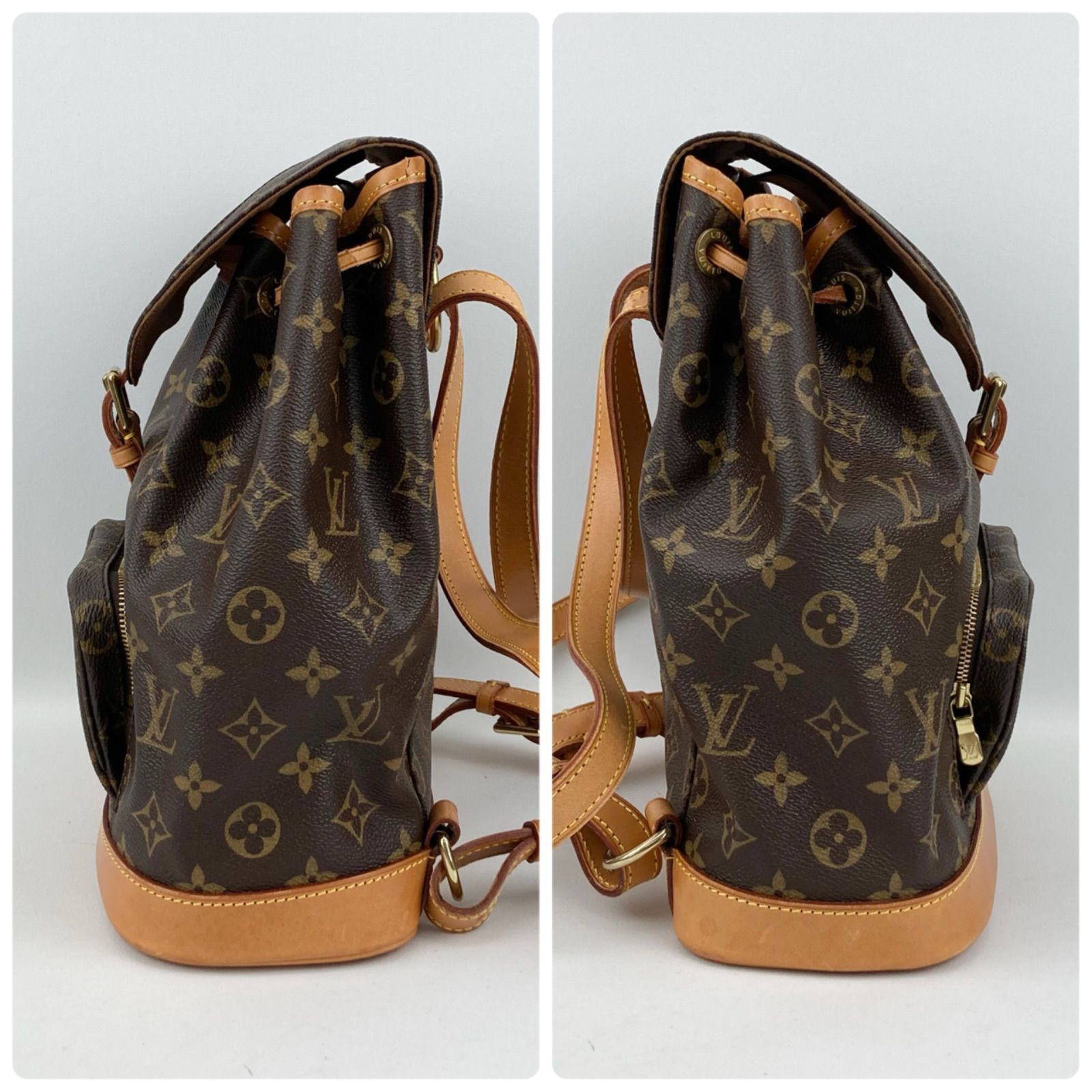 難ありLouis Vuitton モノグラム リュック モンスリMM モノグラム