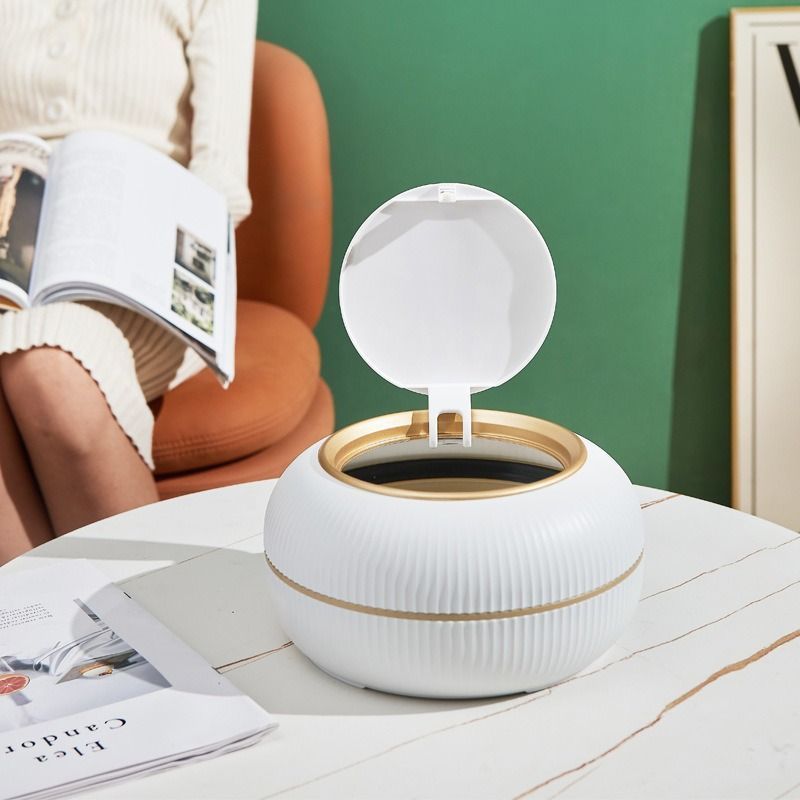 ゴミ箱 ごみ箱 ダストボックス  蓋付き ミニサイズ ワンタッチ開閉式 卓上 スタイリッシュ おしゃれ コンパクト 丸型 シンプルデザイン 3L 防臭 小型 軽量 キッチン リビング デスク周り 実用