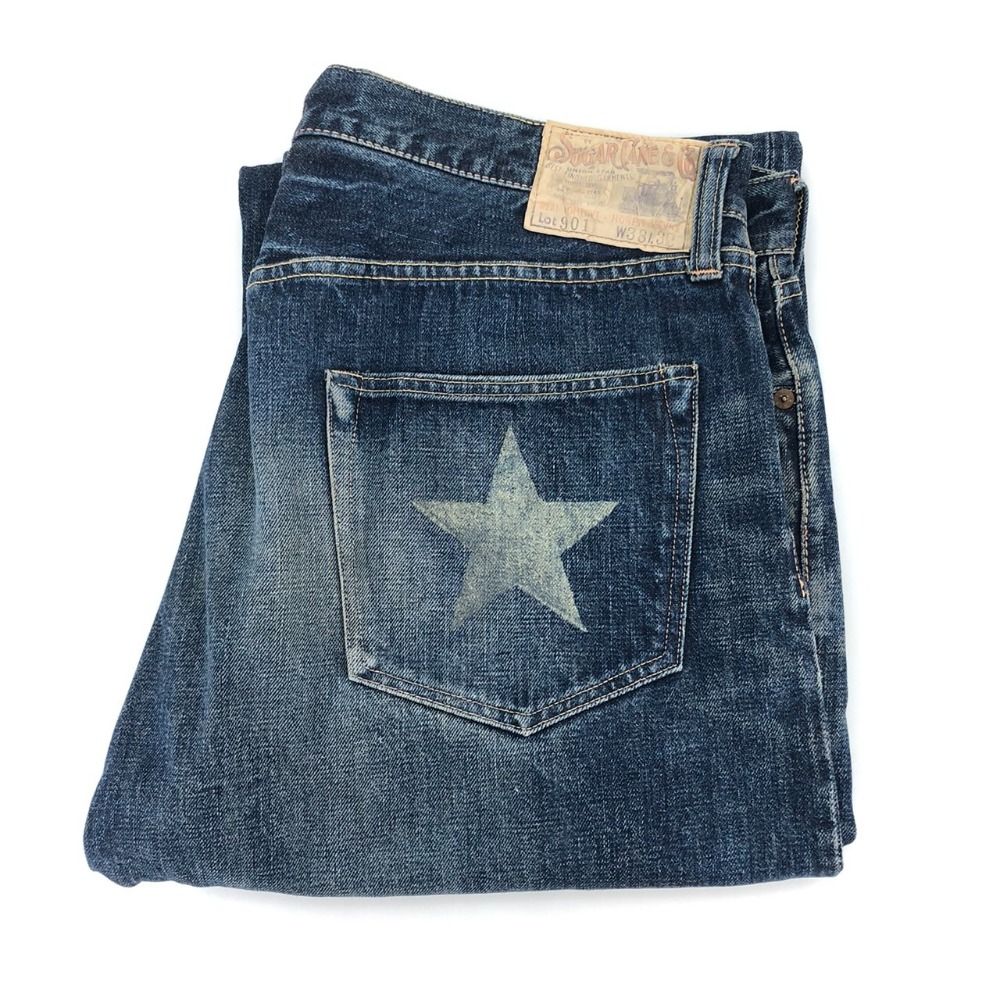 05w05142 シュガーケーン SUGAR CANE 東洋エンタープライズ FIBER DENIM / LONE STAR JEANS /  10YEAR AGED Lot.901 インディゴ メンズ デニムパンツ SC40901 【中古品】 - メルカリ