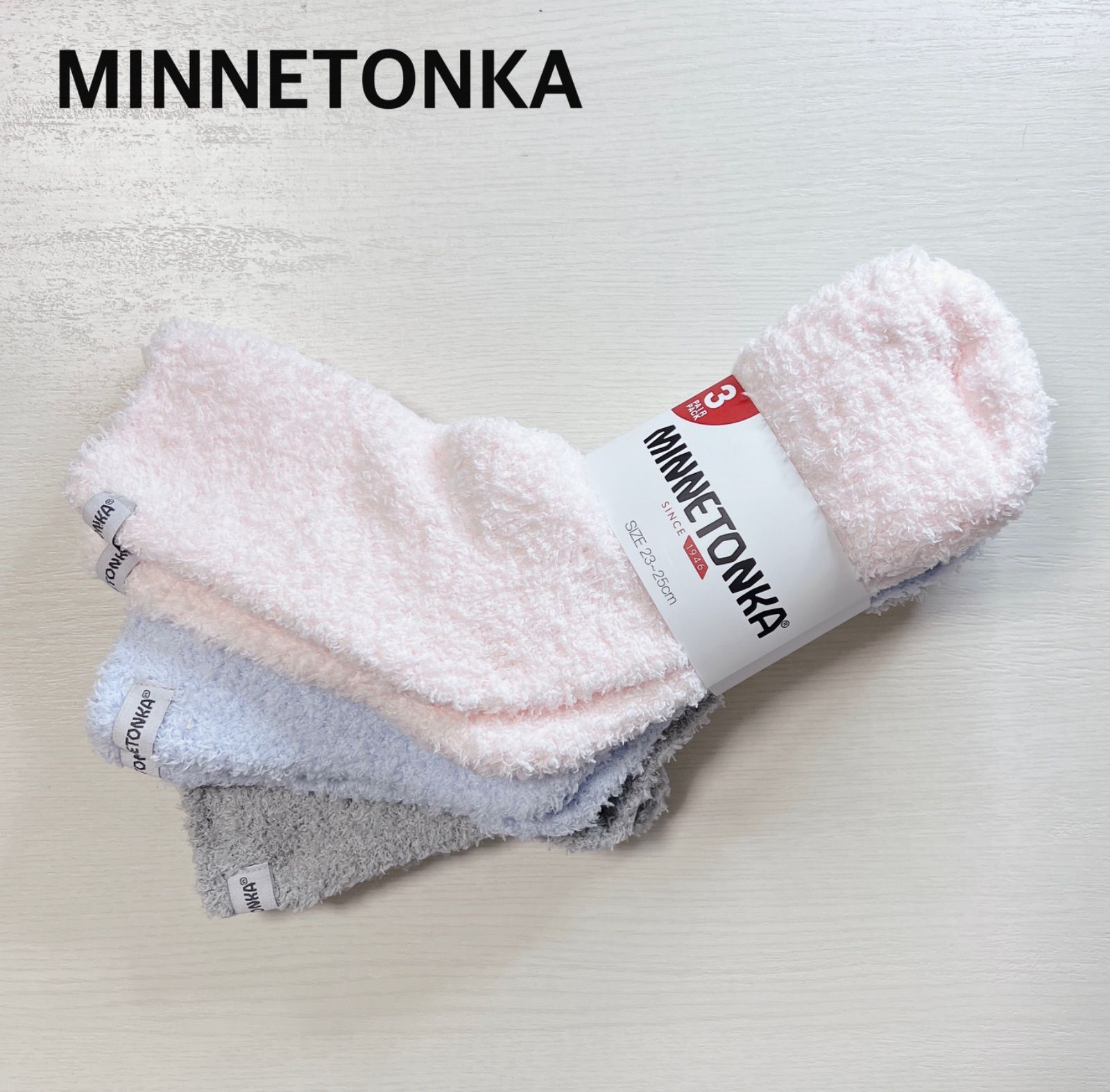 MINNETONKA ミネトンカ ふわもこ ルームソックス 靴下 3足セット - メルカリ